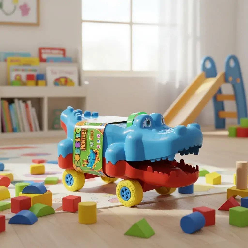 Cocodrilo Montable Con Bloques Para Aprender Juego Educativo