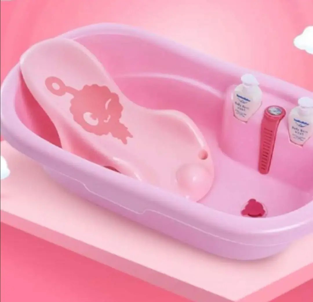 Bañera Tina Con Termómetro Para Bebe Con Jabonera Y Dispensa